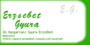 erzsebet gyura business card