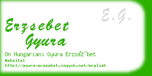 erzsebet gyura business card